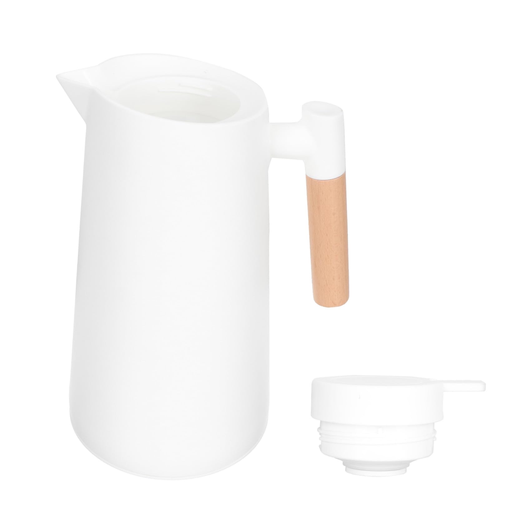 Termo aislante premium de 1,2l con interior de vidrio y exclusivo mango de madera natural