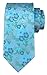 Mens Teal Blue Ties Classic ovelty Floral Fashion Woven Silk Paisley Party Formal Neckties Gifts