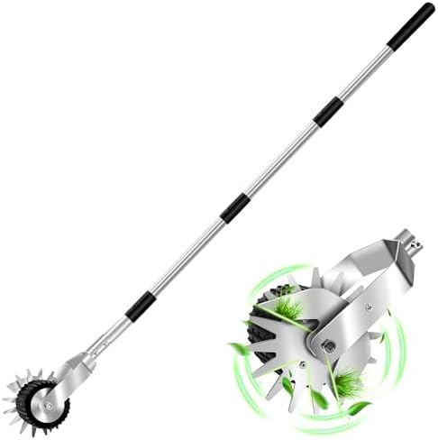 Dual Wheel Rotary Edger Review: What You Didn't Know About These Tools 7 QWUIU Wheel Rotary Manual Edger Lawn Tool, Grass Edge Trimmer, Sidewalk Lawn Edger Tool, Adjustable 3 Sections Stainless Steel Handle, Ergonomic, 56.4"