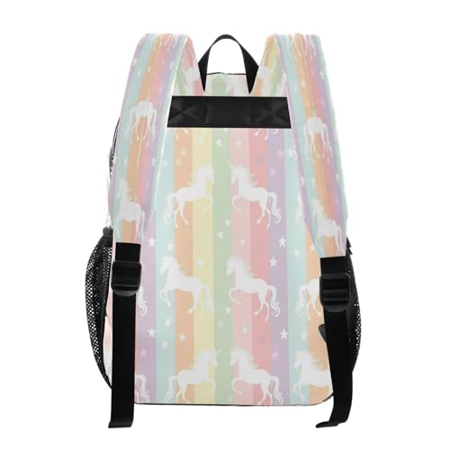 Rainbow Horse Stripe Clear Backpack - Stadium Approved Large 15.7-inch Waterproof Transparent Bag for Sports, Concerts, Work, Travel#4973