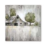 Farmhouse Canvas Wall Art Farmhouse Old Barn Rustic Old Barn Paintings Canvas Vintage Farmhouse Pict