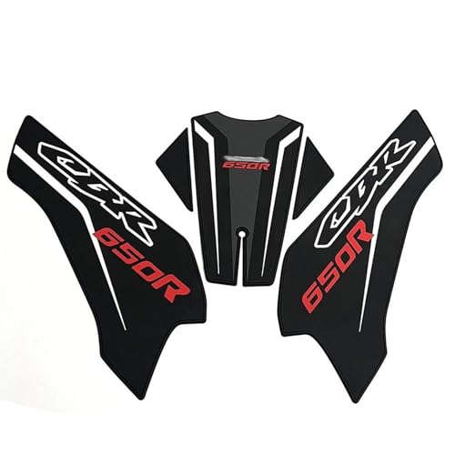 Autocollant réservoir pour CBR650R avec protection latérale anti-dérapante noir