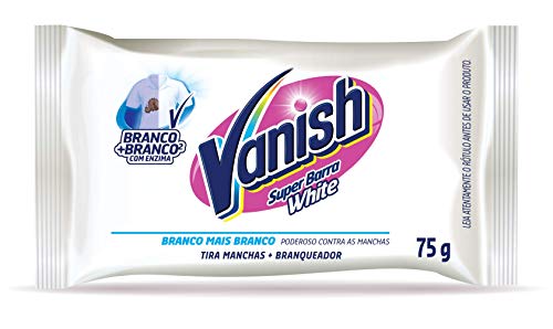 Tira Manchas em Barra Vanish White 75g para roupas brancas