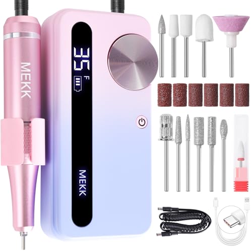MEKK Nail Filer Electric Nail File,35000RPM Electric Nail Drill Kit