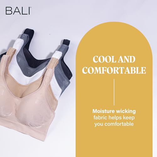 Image of Bali Women's Wireless Bras for Women - Comfort Revolution Wireless Bra - Adjustable & Supportive - Plus Size Women