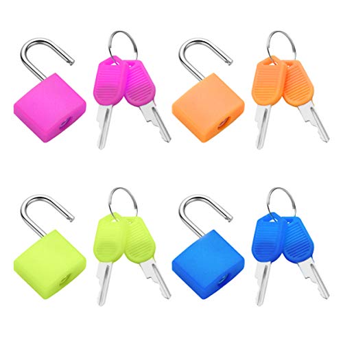 CLISPEED 4 Pcs Pequeno Cadeado Com 2 Chaves para Bloqueio de Bagagem Mochila Ginásio Bloqueio de Mal