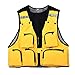 LIUZIXI Gilet Multi Tasche da Esterno da Uomo - Giacca Multifunzionale da Viaggio per Fotografo di Pesca Traspirante in Rete Casual, Gilet Gilet da Pesca in Mare Portatile Impermeabile,Giallo,L