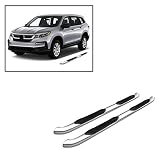 BLACK HORSE 9H1403SS 3" Stainless Steel Side Steps, 1 Pack Compatible with 2016-2022 Honda Pilot