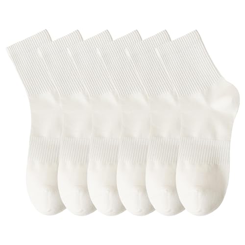MAGIARTE Womens Mini Crew Cotton Socks Light Weight (no cushion) Arch Support Breathable Multi sports Socks for Women 6 Pack