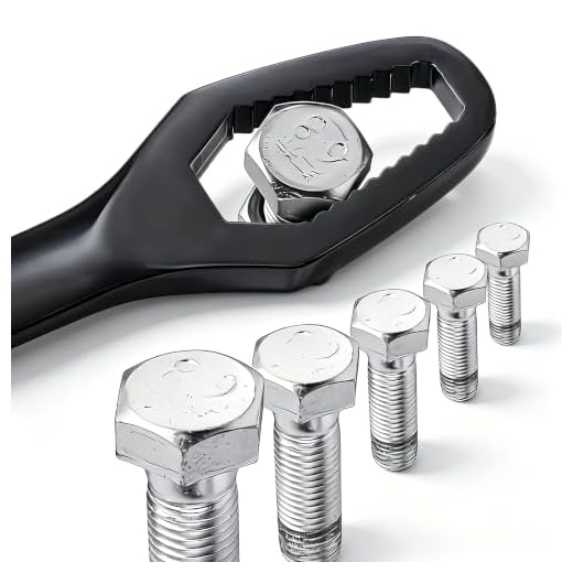 Multi-Function Black Wrench, Self-Tightening Double-Ended 8-24mm (Black)