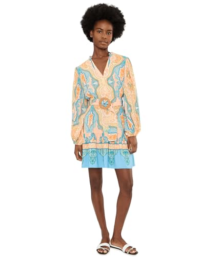 Image of Adrianna Papell Womens Printed Short Dress Orange 2