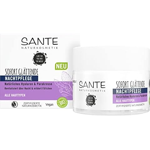 SANTE Naturkosmetik Glättende Nachtpflege, Feuchtigkeitsspendende Nachtcreme Cover