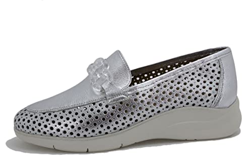 Mocassins en daim PieSanto 230618 femme avec perle en métal