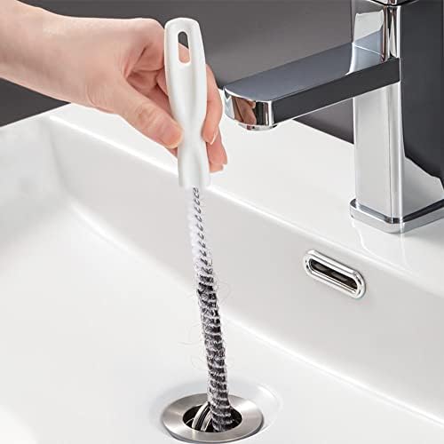 Ungfu Mall 45cm Flexible Sink Cleaning Brush Waterpipe Drain Dredge Tool Bath plug long hair cleaner Overflow Unblocker Cleaner Stick