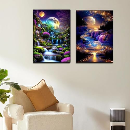 Juego de pintura de diamantes TAIXING de mar de noche, el regalo creativo ideal en pack de 2 5