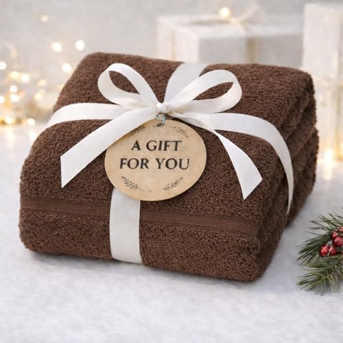 Image of Fitness Mantra Cotton Bath Towel 650 GSM | Heavyweight, Soft & Absorbent | Quick Dry | Large 30 x 60 Inch Towel for Daily Bath Use | 1 Peace| Brown|