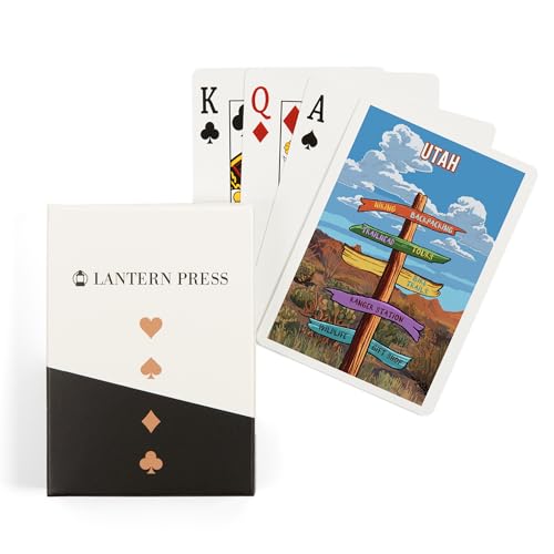 Baraja de poker Lantern Press Utah Signpost Desert 52 cartas