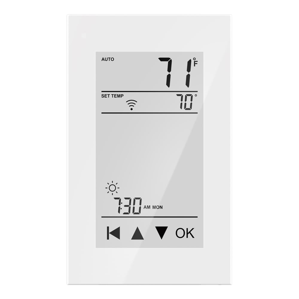 QuietWarmth ThermaeGH Smart Home/termostato WiFi con control de calor radiante GFCI integrado de 120 V o 240 V con sensor de suelo