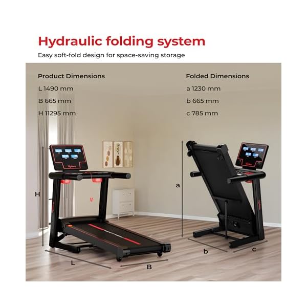 Lifelong 5HP Foldable Treadmill for Home | Home Workout Equipment | LED Display | 12% Auto Incline | 14 km/h Speed | 12 Preset Programs | Hydraulic Fold | Bluetooth & FitShow App | 110kg Max Weight - Image 2