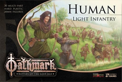 Generic Human Light Infantry, 28mm, 30 Miniatures, Ages 168+