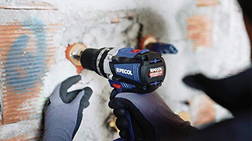 Pecol 000018020004 Kombi-Bohrmaschine, 20 V, bürstenlos, 20 W, Schwarz, Blau und Rot – Bild 4