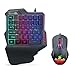 Produktbild Snpurdiri RGB Einhand Gaming Tastatur Maus Set Einhändige Tastatur Gaming-Halbtastatur und Maus-Kombination mit 35 mechanischen Schlüsseln, ergonomisches Gaming-Mausset Kabelgebundene Gaming Maus