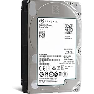 Seagate BarraCuda – Disco duro interno de 5 TB, SATA 6 Gb/s, 128 MB de caché de 2.5 pulgadas, 0.591 in (ST5000LM000) (renovado)