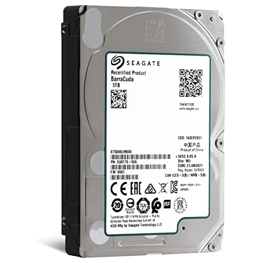 SAEGATE BarraCuda Internal Hard Drive 5TB SATA 6Gb/s 128MB Cache 2.5-Inch 15mm (ST5000LM000) (Renewed)