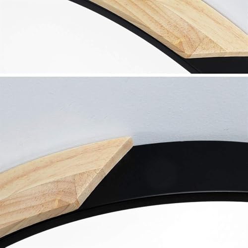 Plafonnier LED rond noir variable encastré moderne lustre
