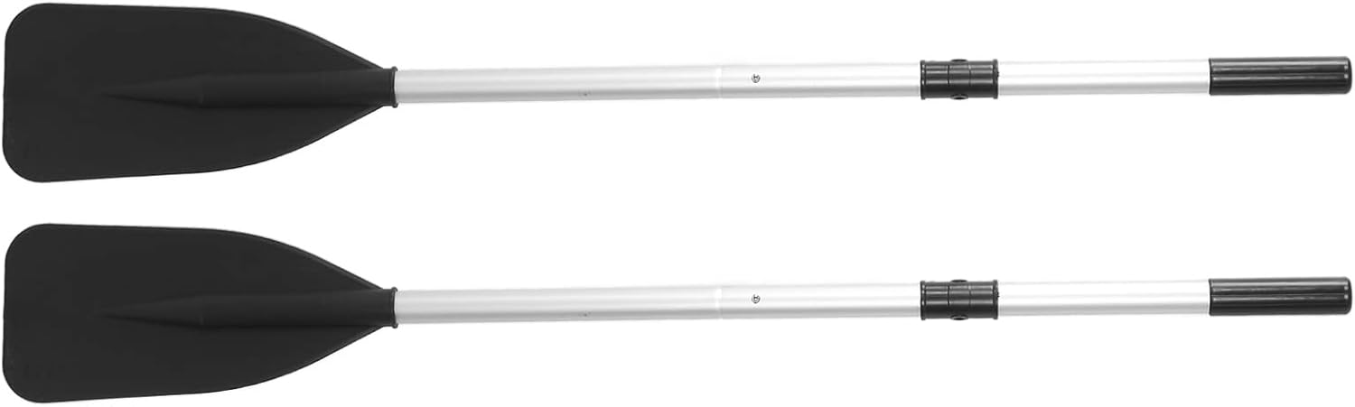 Gazaar 1 Pair 132cm Detachable Boat Oars Thickened Floating Aluminum Alloy Kayak Paddles for Rowing Boats Raft, Kayak Paddle Boat Oars for Inflatable Boats, Kayak Paddles for Kayaking