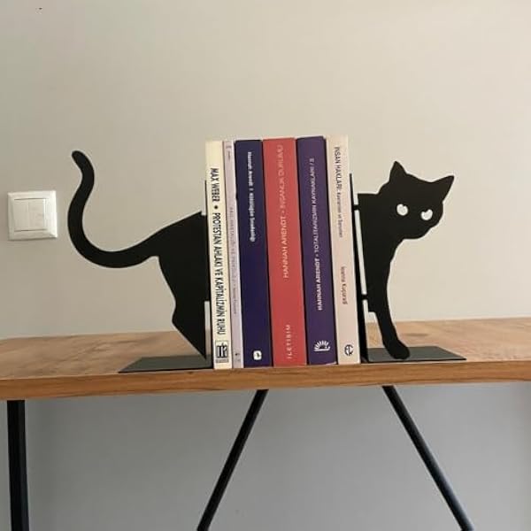 Декоративные подставки для книг с изображением котика — 1 пара подставок для тяжелых книг | Для студентов, украшение для полок и органайзер для рабочего стола. Креативные, уникальные подставки