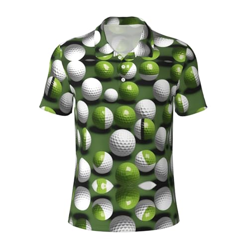 Polo homme évacuation de l'humidité à manches courtes imprimé golf