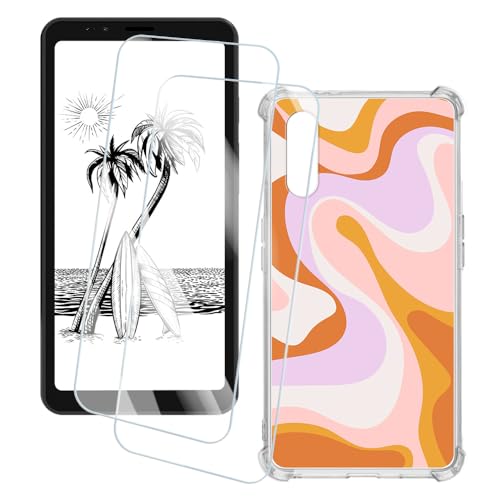 OAGELIM 2�Z�b�g �X�N���[���v���e�N�^�[ + �P�[�X Bigme HiBreak Pro (6.13 �C���`) �Ƃ̌݊������� �A�[�e�B�X�e�B�b�N�J�X�^���v�����g�J�o�[�Ƌ����K���X�t�B���� �X�N���b�`�h�~ (����)