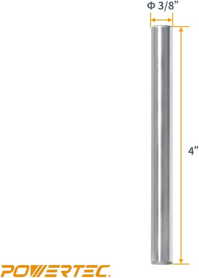3/8 Inch Dowel Pins Heat Treated POWERTEC 8PK 3/8" X 4" Long | Heat Treated And Precisely Shaped For Accurate Alignment 71473 P2 Hardened Steel Dowel Pins - View #7