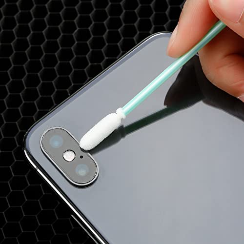 200 Pieces Foam Swab Cleaning Swab Foam Tips Sponge Stick For Inkjet Printer Print Head Camera Optical Lens Optical Equipment (Green, 9.3 Cm) #TOP3