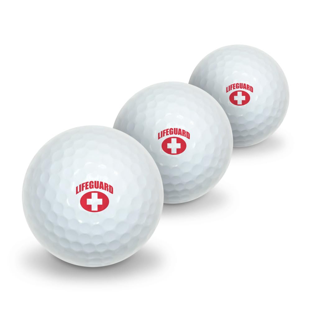 GRAPHICS & MORE Lifeguard Novelty Golf Balls 3 Pack