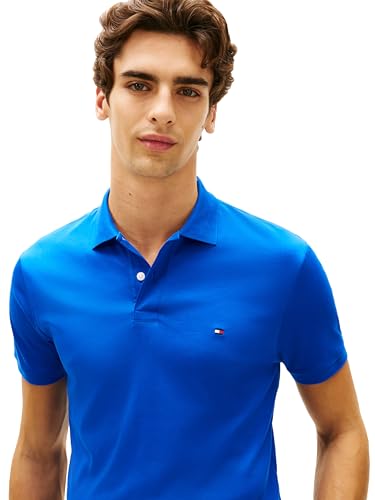 Image of Tommy Hilfiger Mens Short Sleeve Casual Polo Shirts in Regular Fit with Liquid Cotton