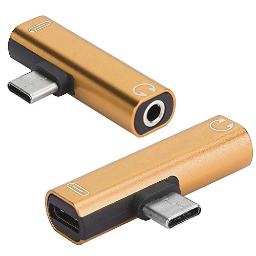 NOENNULL 2 �s�[�X �P�[�u�� �A�_�v�^�[ 2 in 1 ���[�� �}�V�� ���C�� Typec - 3.5mm �A�V�X�g �P�[�u�� ���C���[ �[�d�� �w�b�h�Z�b�g �X�v���b�^�[ �A�_�v (��)