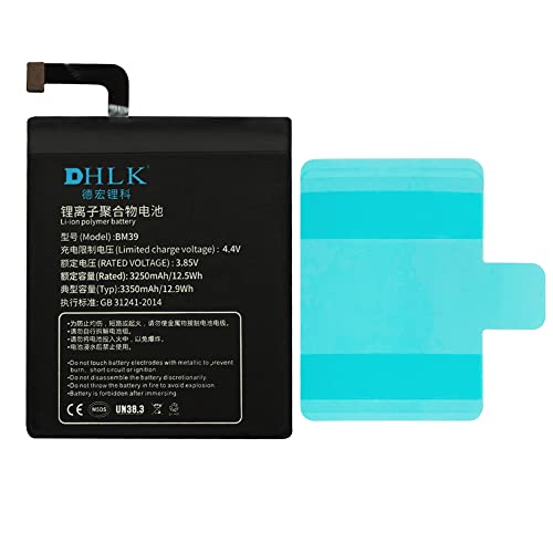 DHLK® Batería Compatible con BM39 Xiaomi Mi 6 [3350 mAh - Producción 2022] Cover