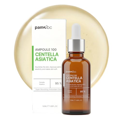 Ampoule 100 Centella Asiatica | 950,000ppm Cica Extract | Redness Relief | Fragrance-Free Clean Minimal Non-Greasy Serum | Developed by Korean Professional Estheticians 1.69fl.oz/50ml