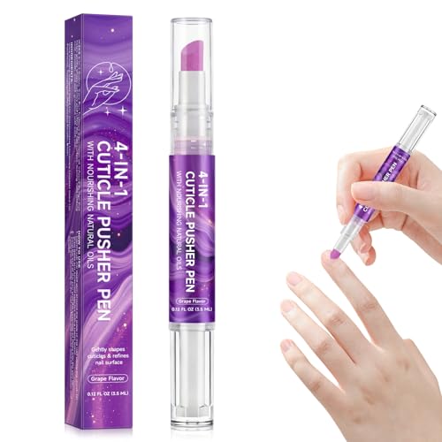 Nagelhautschieber ölstift - Formt sanft die Nagelhaut und verfeinert die Nageloberfläche | Nagelhautentferner Stift Sanftes Peeling | Nagelpflegestift Traubenaroma für die routinemäßige (1 1 packk)