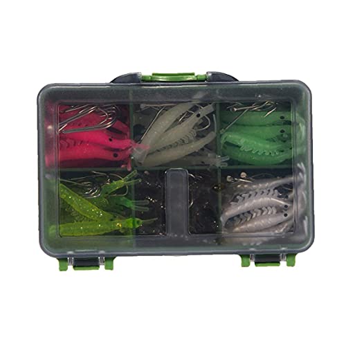 121pcs Soft Luminous Shrimp Lure Set, 6 Kleur Garnalen Bait Garnalen Lokt Fishing Kit Met Haken - Image 6
