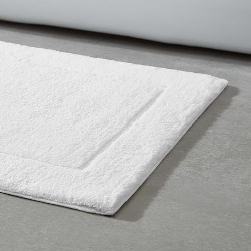 Tapis de bain moderne Calvin Klein grand format blanc absorbant - 5