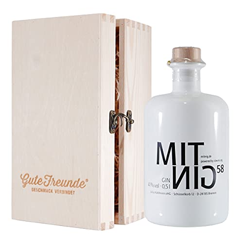 Mit Nig 58 Gin - white mit Geschenk-Holzkiste