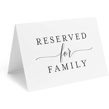 Amazon Com Bliss Collections Reserved Signs 10 Classic Black 4x6 Table Cards For Weddings Receptions Parties Events And Celebrations Compliments Any Theme Decor Or Decorations Made In The Usa Home Kitchen