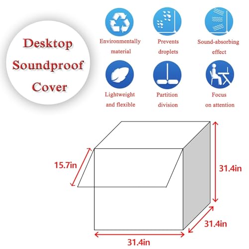 Cabina vocal, cabina de aislamiento, cabina acústica, cubierta insonorizada de escritorio, caja para grabación de sonido, escudo absorbente de sonido vocal (Verde) miniatura 2