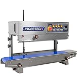 JORESTECH Continuous Plastic Bag Band Sealing with Date Printer Machine (Stainless Steel, E-CBS-800I)