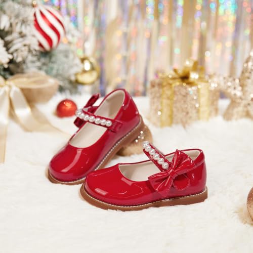 Image of PHIRAMIN Toddler Girl Mary Jane Dress Shoes-Little Girl School Uniform Shoes for Wedding Party