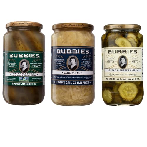 Bubbies Pickles Variety Pack – 32 oz Bread & Butter,