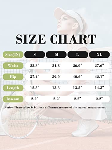 Pleated Tennis Skort Skirt For Women With Shorts Pockets Drawstring High Waisted Slit Athletic Golf Skort Skirt Black X-Large #TOP4